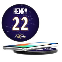 Keyscaper - Derrick Henry Black Baltimore Ravens Wireless Charging Station - Black