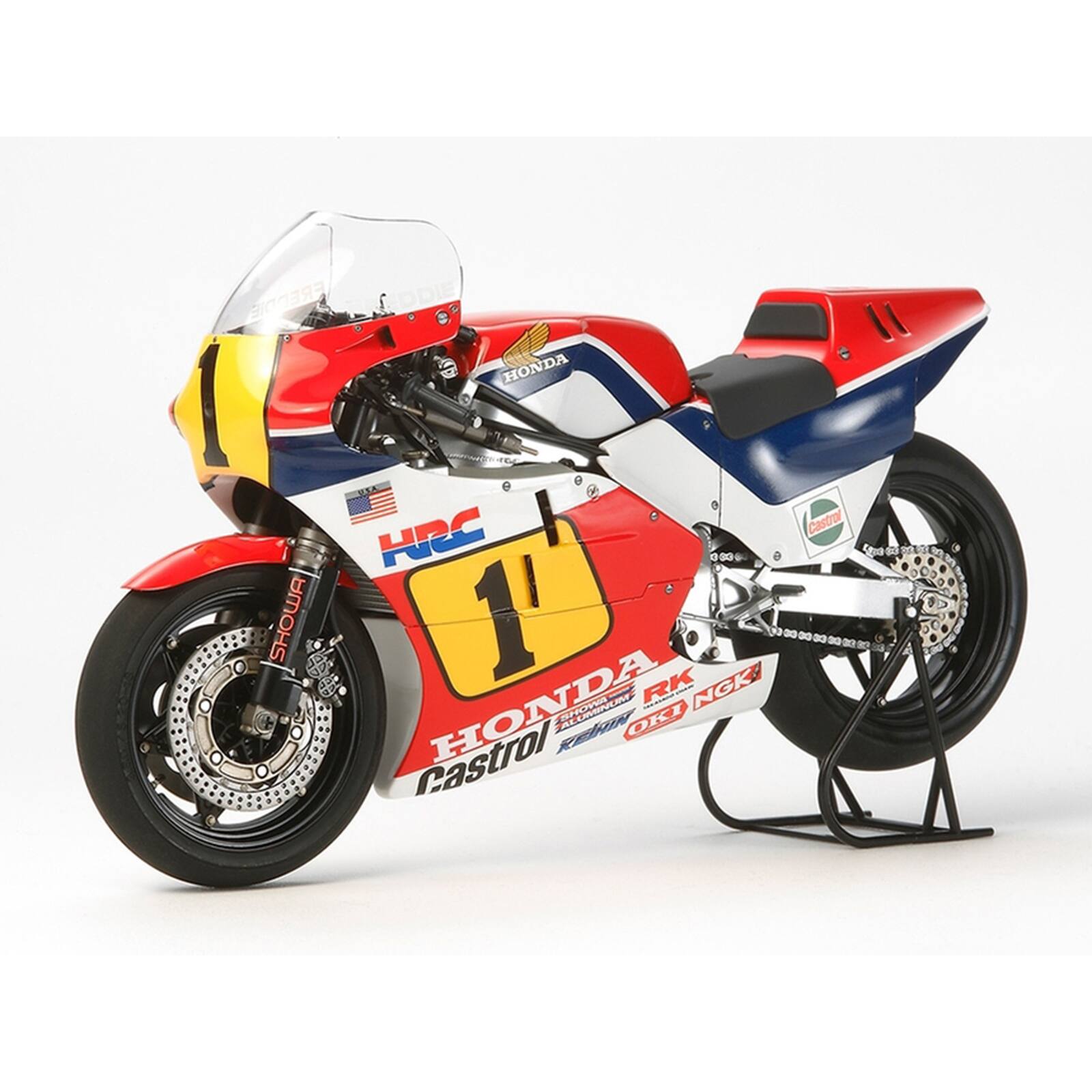 FREDDIE
DDIE HONDA
AMOHS
U.S.A. HRC Castrol 1' RK NGK! 00 Castrol HONDA KEIHIN ALUMINUM OKI