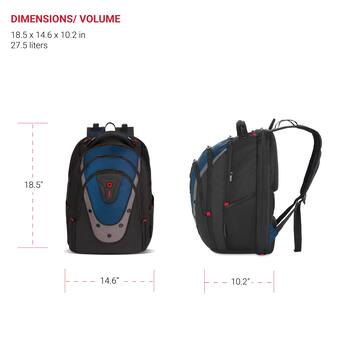 business backpack laptop dimensions bag in 17 Gear Compact 17"/27L Large Water Resistant Backpack/Ca Gear Bags facing compartments that allow for effortless organization of your daily essentials Bird in Bag Professional