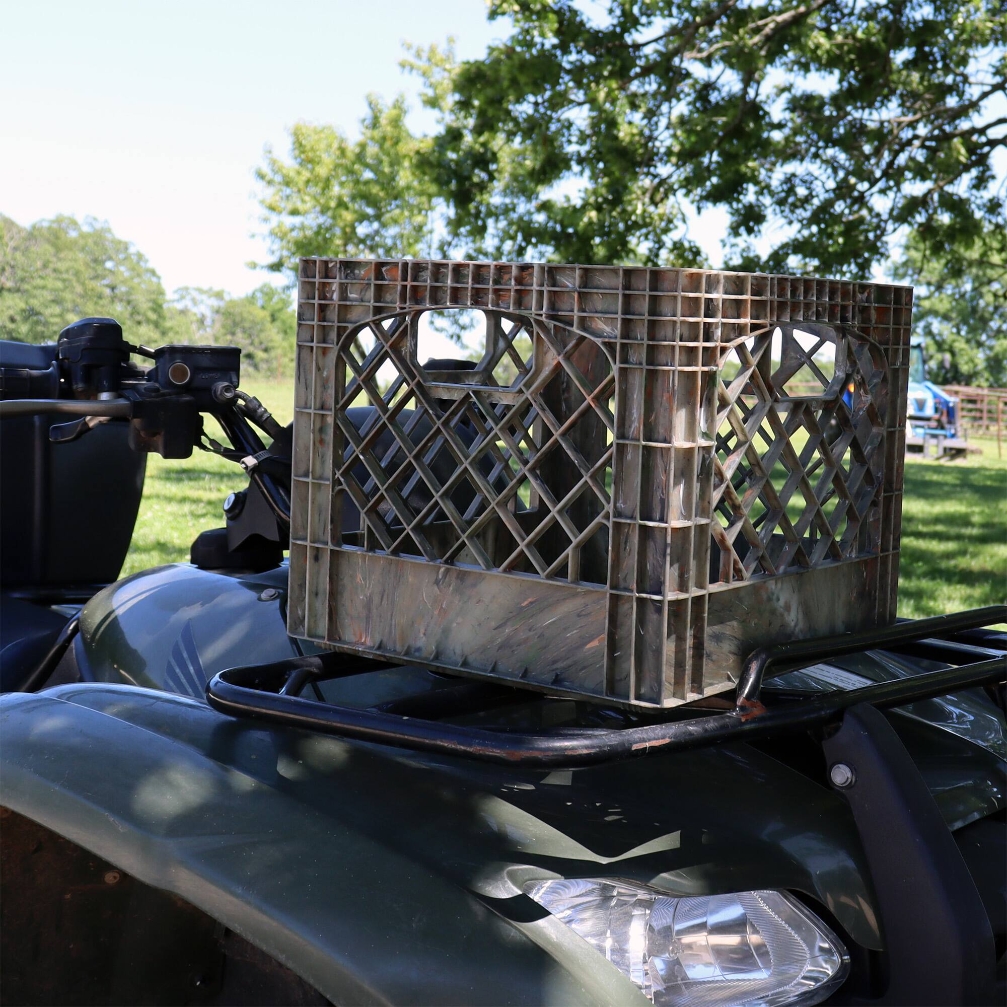 Alt View 6. Mirapet - Mirapet Milk Crate, Stackable Plastic Storage with Handles, 16 Qt, Camo, 2 Pack - Camo.