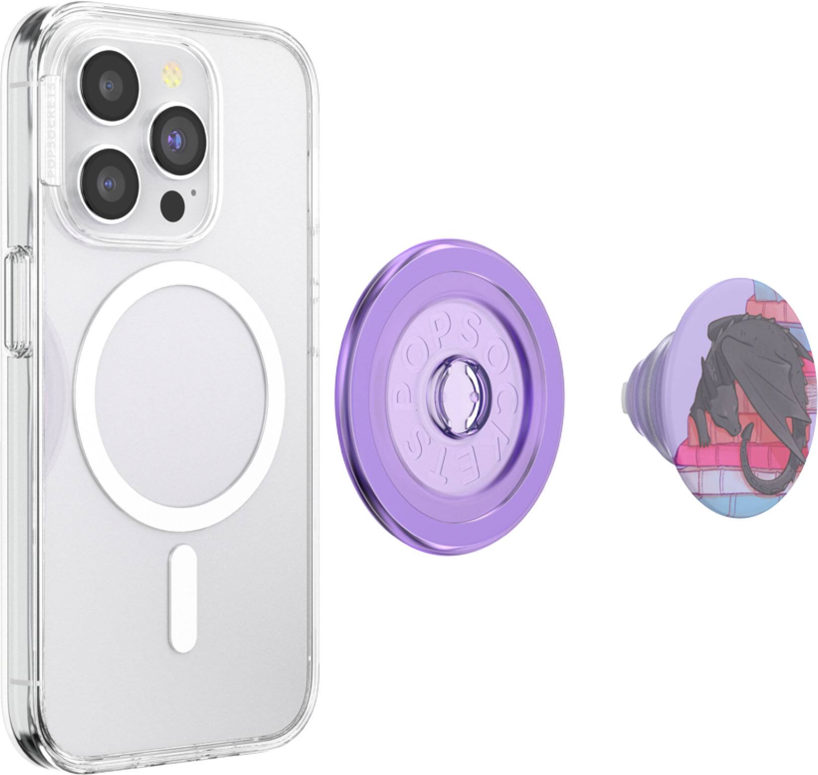 Back. PopSockets - MagSafe PopGrip Universal Magnetic Grip & Stand with Adapter Ring for Cell Phones - Curled Up With A Good Book.