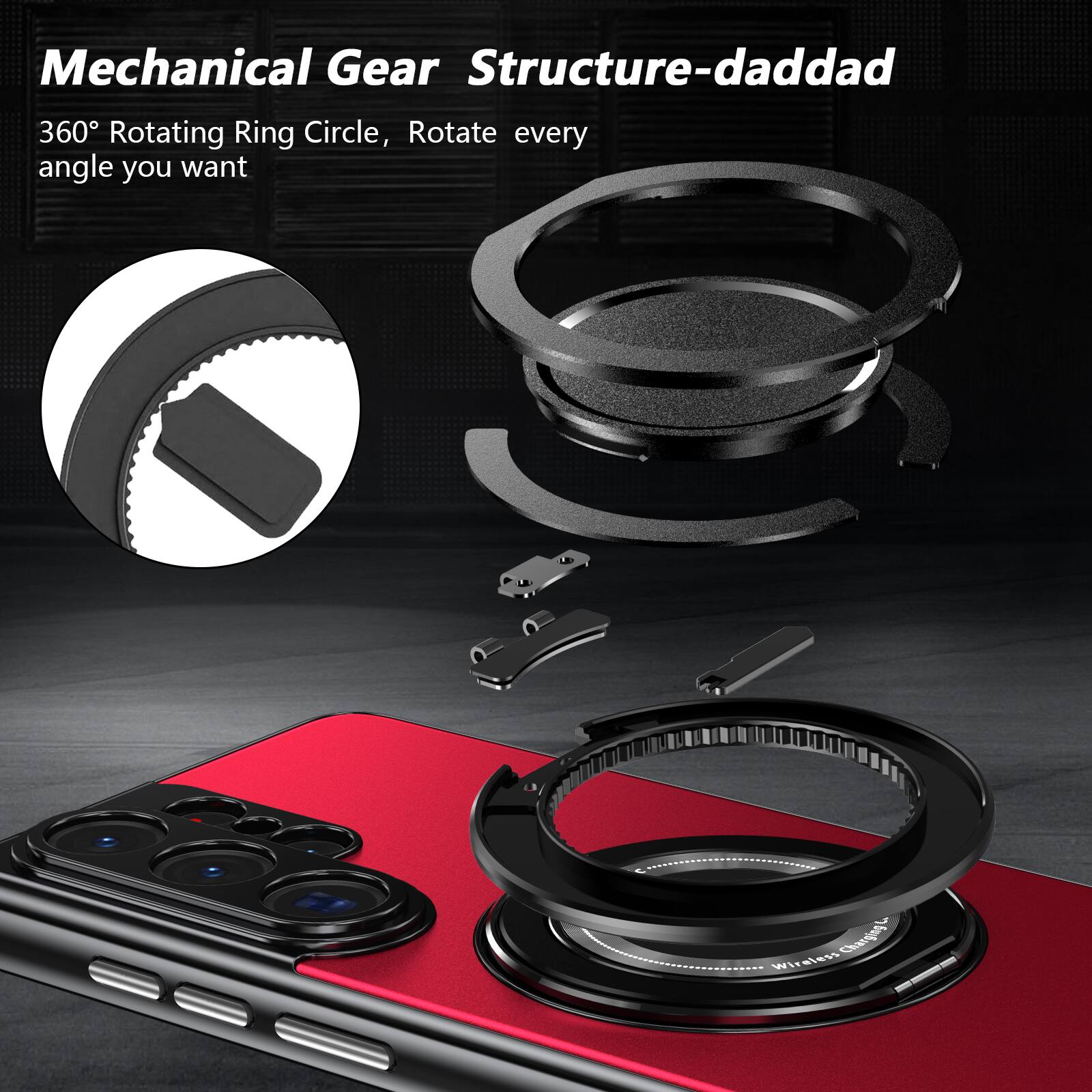 Mechanical Gear Structure-daddad

360° Rotating Ring Circle, Rotate every angle you want