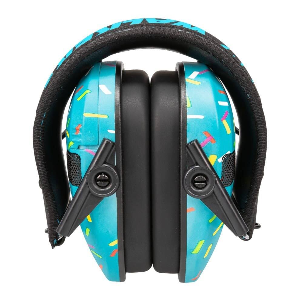 Left. Walker’s - Walkers Razor Slim Electronic Ear Muffs (Blue Sprinkles) - Blue.
