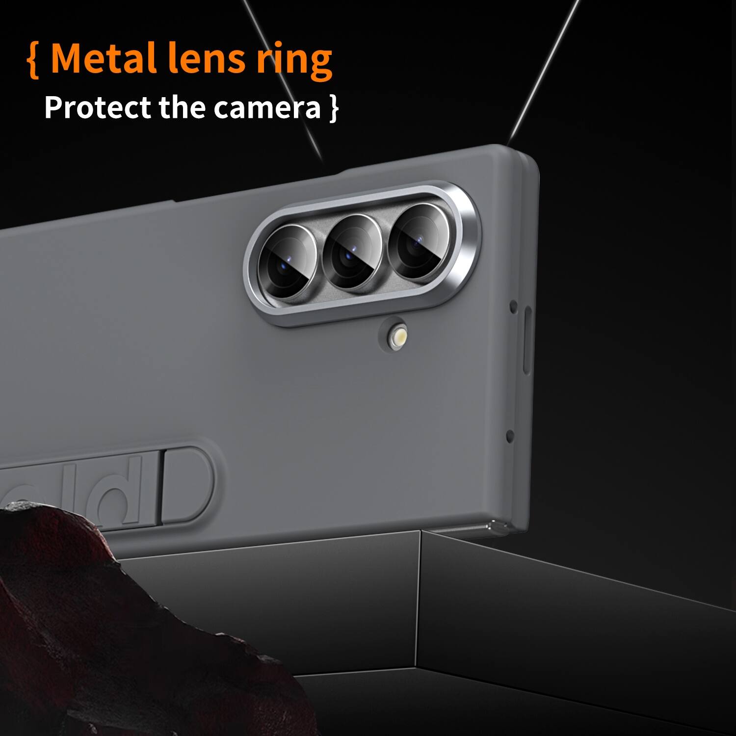 {Metal lens ring
Protect the camera}