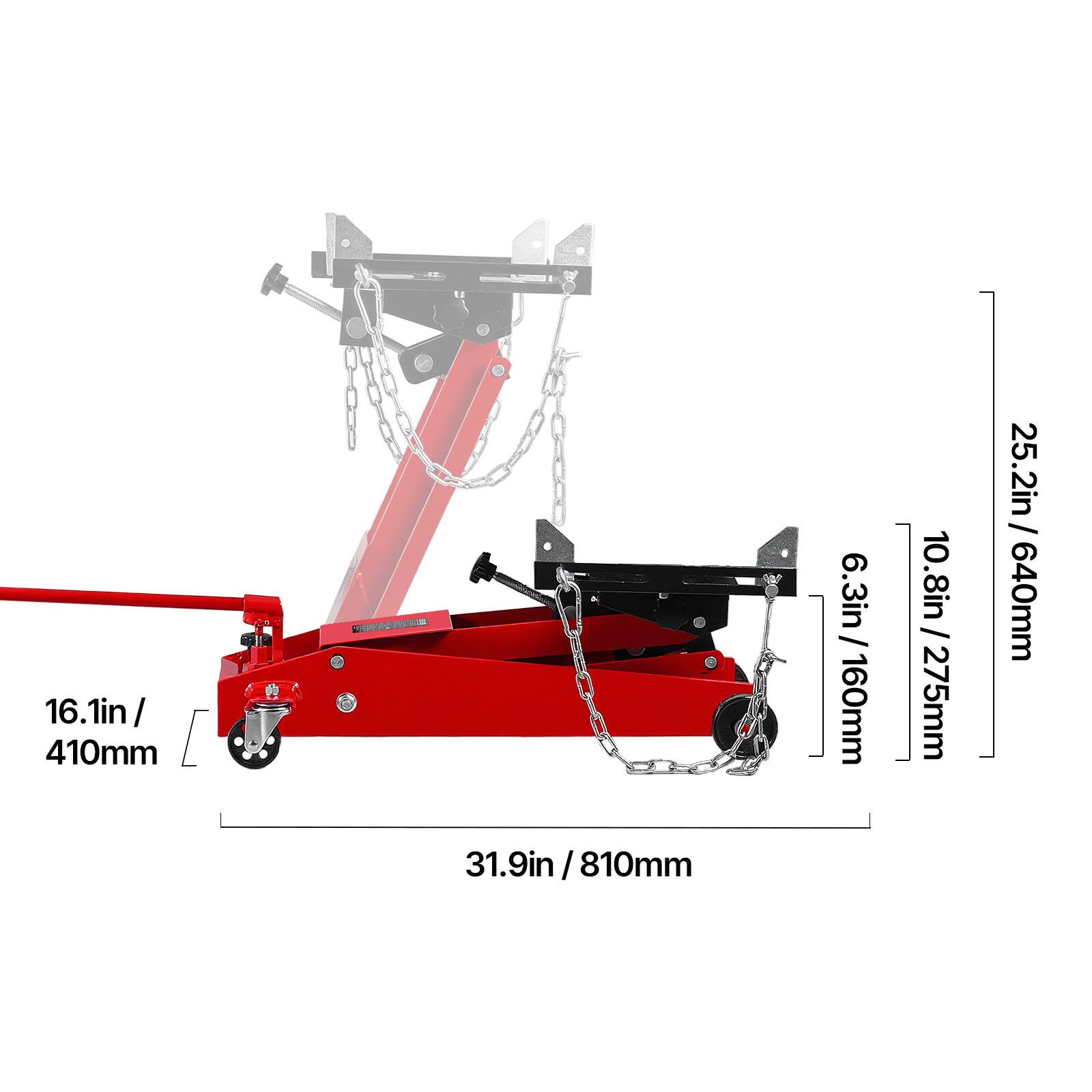 44 16.1in / 410mm  
6.3in / 160mm  
10.8in / 275mm  
25.2in / 640mm  
31.9in / 810mm