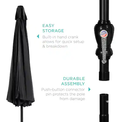 best choice patio umbrella assembly Products 10ft Offset Cantilever Hanging Market Umbrella, 8 Sturdy Ribs, Easy Adjustment Designed to keep you cool and comfortable in your outdoor living space Best Choice Products 9ft Deep