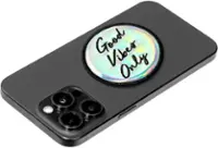 LAUT - Magmoji MagSafe Phone Badge -GOOD VIBES - Black /Iridescent - Angle_Zoom