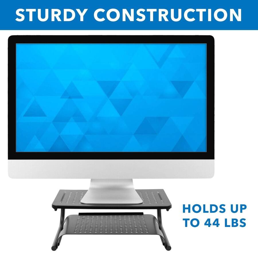 Mount It! Two Tier Monitor Stand with Shelf | Ergonomic Desk Riser for ...