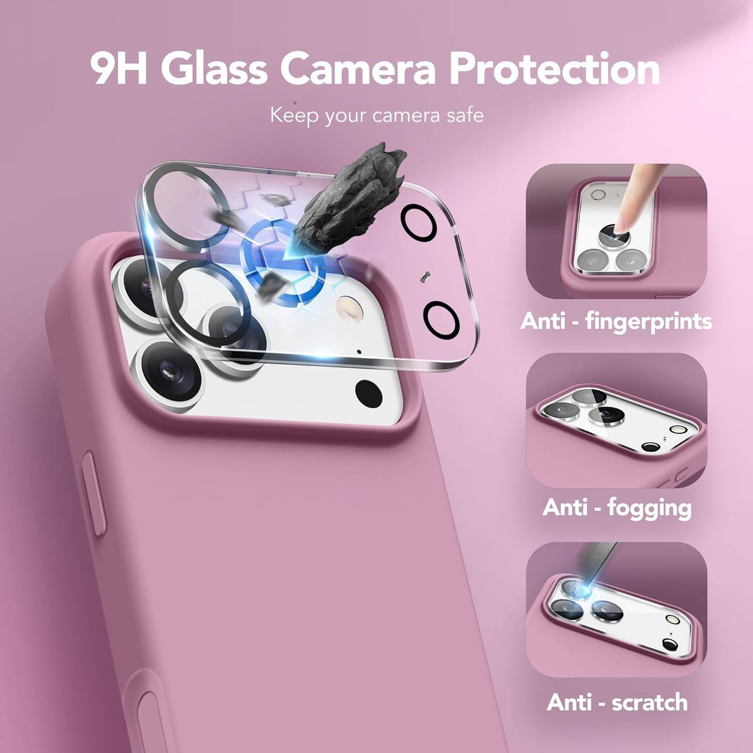 9H Glass Camera Protection  
Keep your camera safe  

Anti - fingerprints  
Anti - fogging  
Anti - scratch
