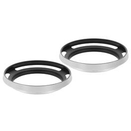 Unique Bargains - 2pcs 58mm Lens Hood, Universal Metal Thin Hollow Curved Screw-in Vented Lens Hoods for Fujifilm for Pentax - Silver