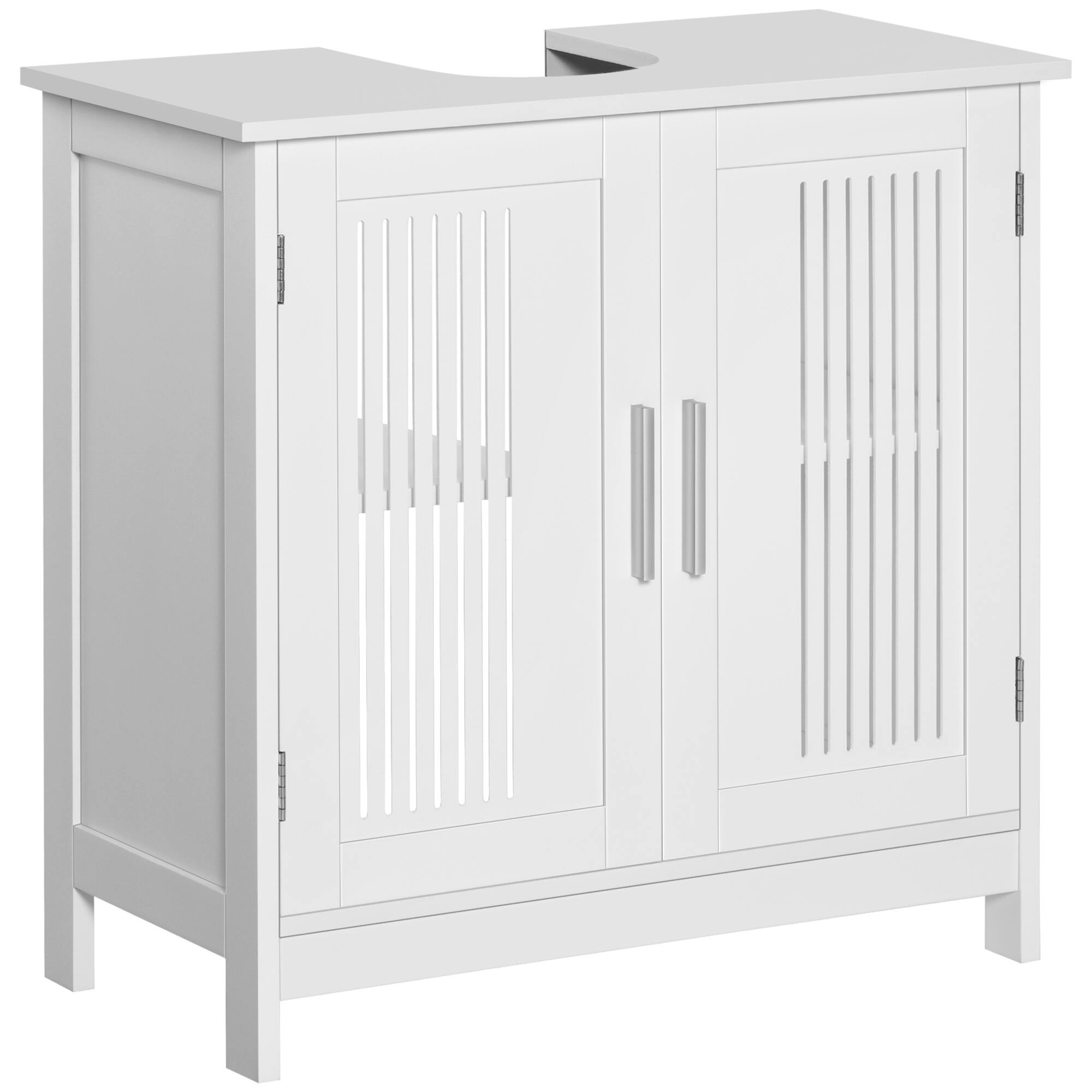 Modern Under Sink Cabinet with 2 Doors, Pedestal Under Sink Bathroom Cupboard, Bathroom Vanity Cabinet