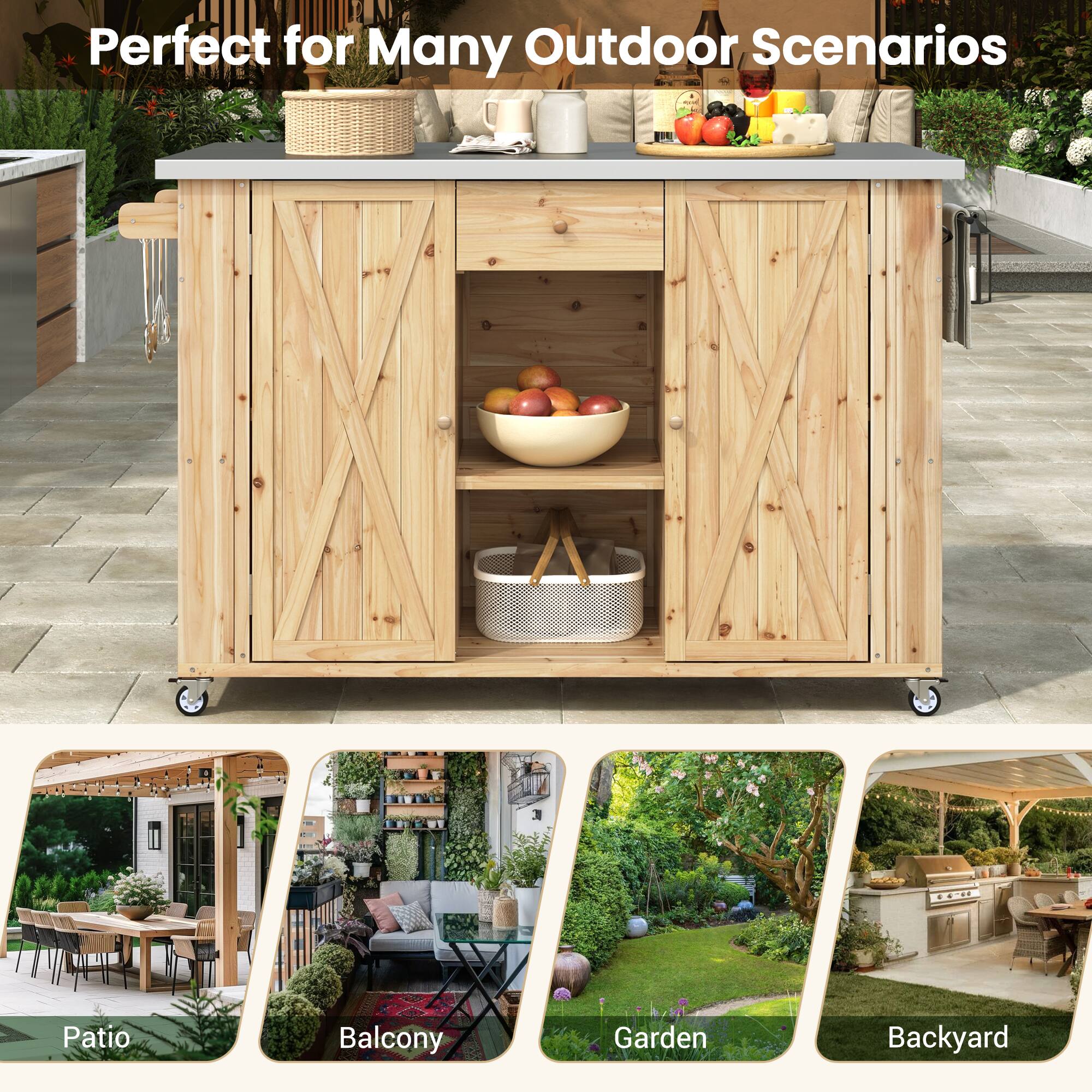 Perfect for Many Outdoor Scenarios

Patio  
Balcony  
Garden  
Backyard