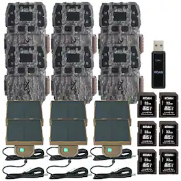 Browning Trail Cameras - Browning Strike Force Pro 26MP Trail Camera (6 Pack) Bundle with Accessories