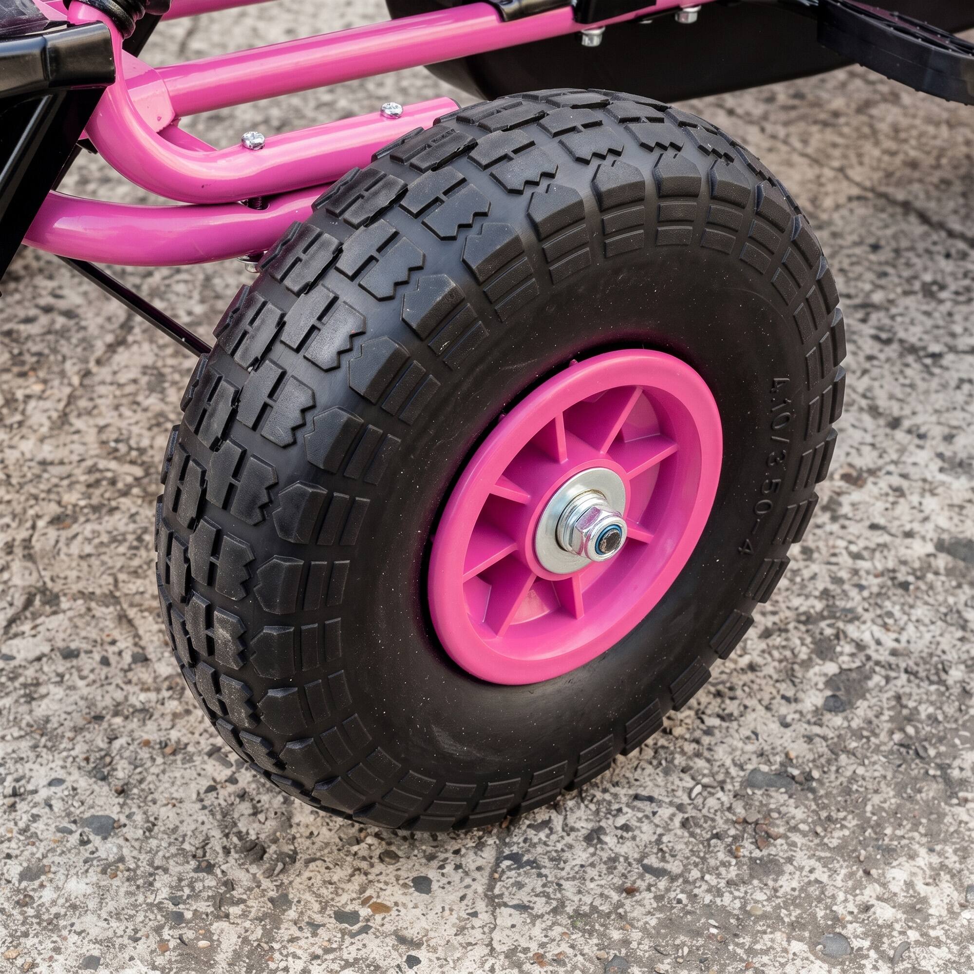 Alt View 8. Qaba - Go Kart, Pedal Car with Adjustable Seat, EVA Wheels, Brake.