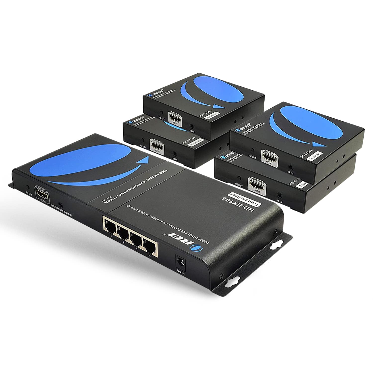 Orei - 1080p 1x4 HDMI™ Extender Splitter (Over IP) - 400ft (cat6) - HD-EX104 - Black price history on PriceWatchPro
