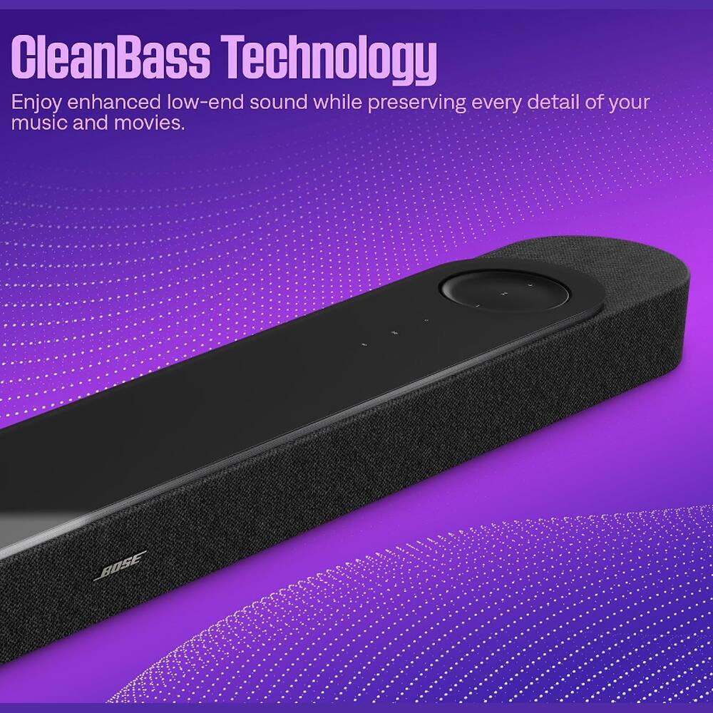 CleanBass Technology  
Enjoy enhanced low-end sound while preserving every detail of your music and movies.  
BOSE