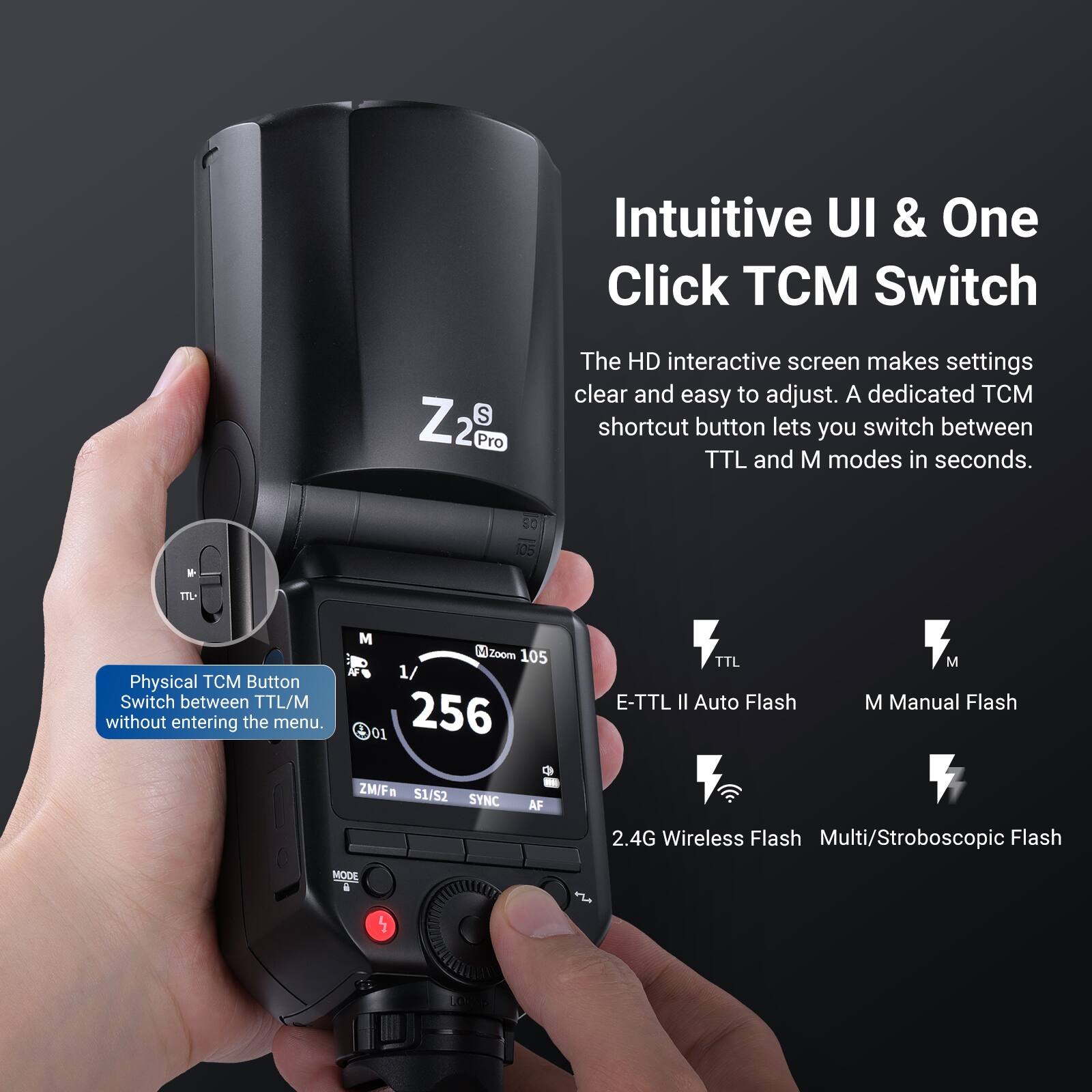 Neewer Z2PRO S TTL Flash for Sony 2.4G Wireless HSS Speedlite