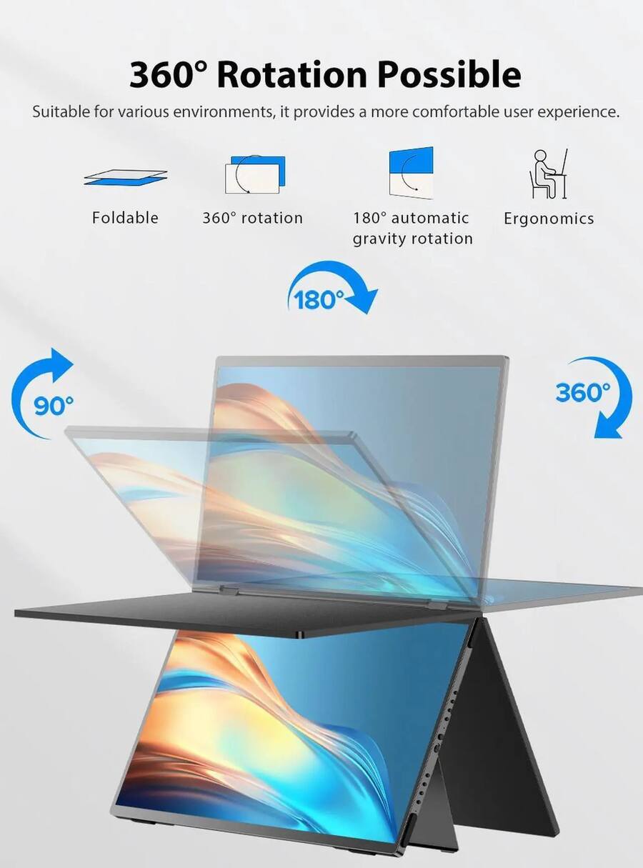 Gravity Rotation Display UPERFECT Delta 15.6