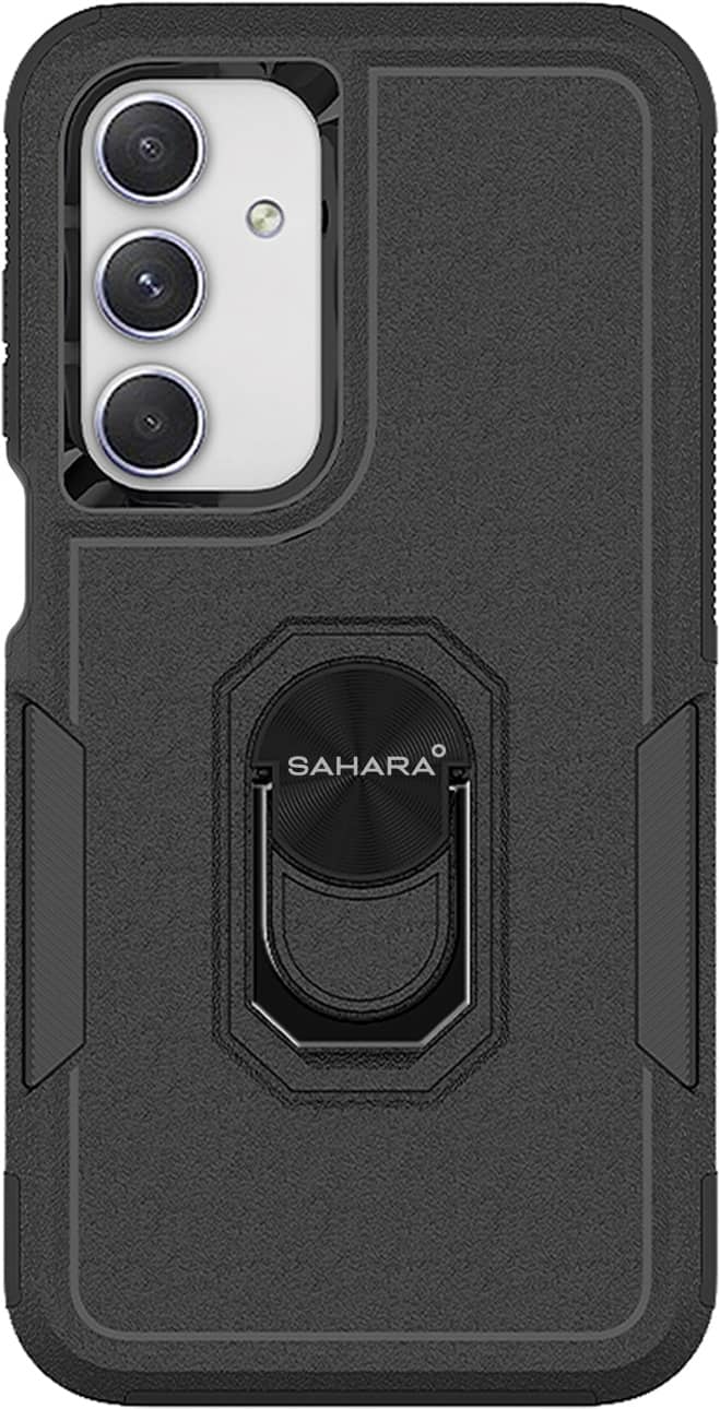 Front. SaharaCase - Raider Series Heavy Duty Case for Samsung Galaxy A16 5G - Scorpion Black.