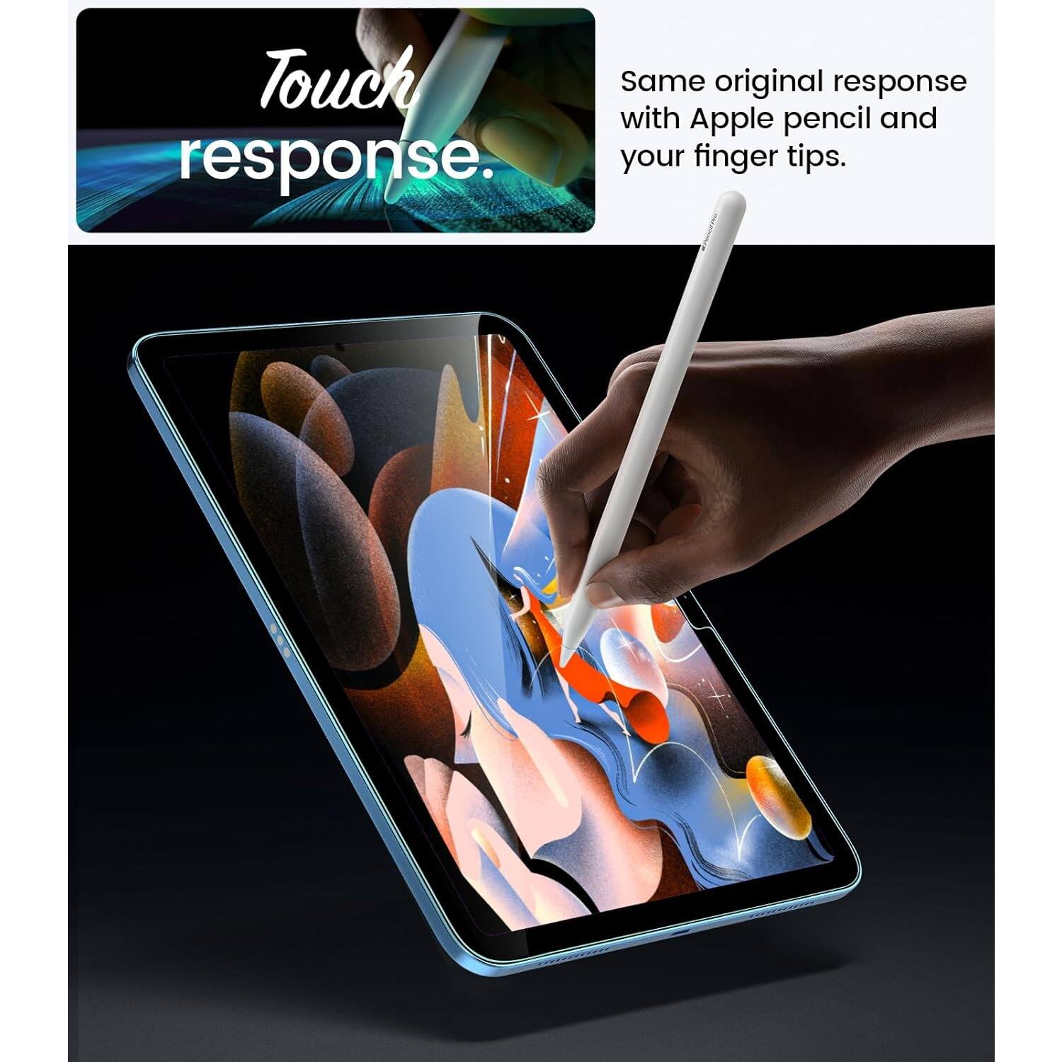 Touch response. Same original response with Apple pencil and your finger tips.