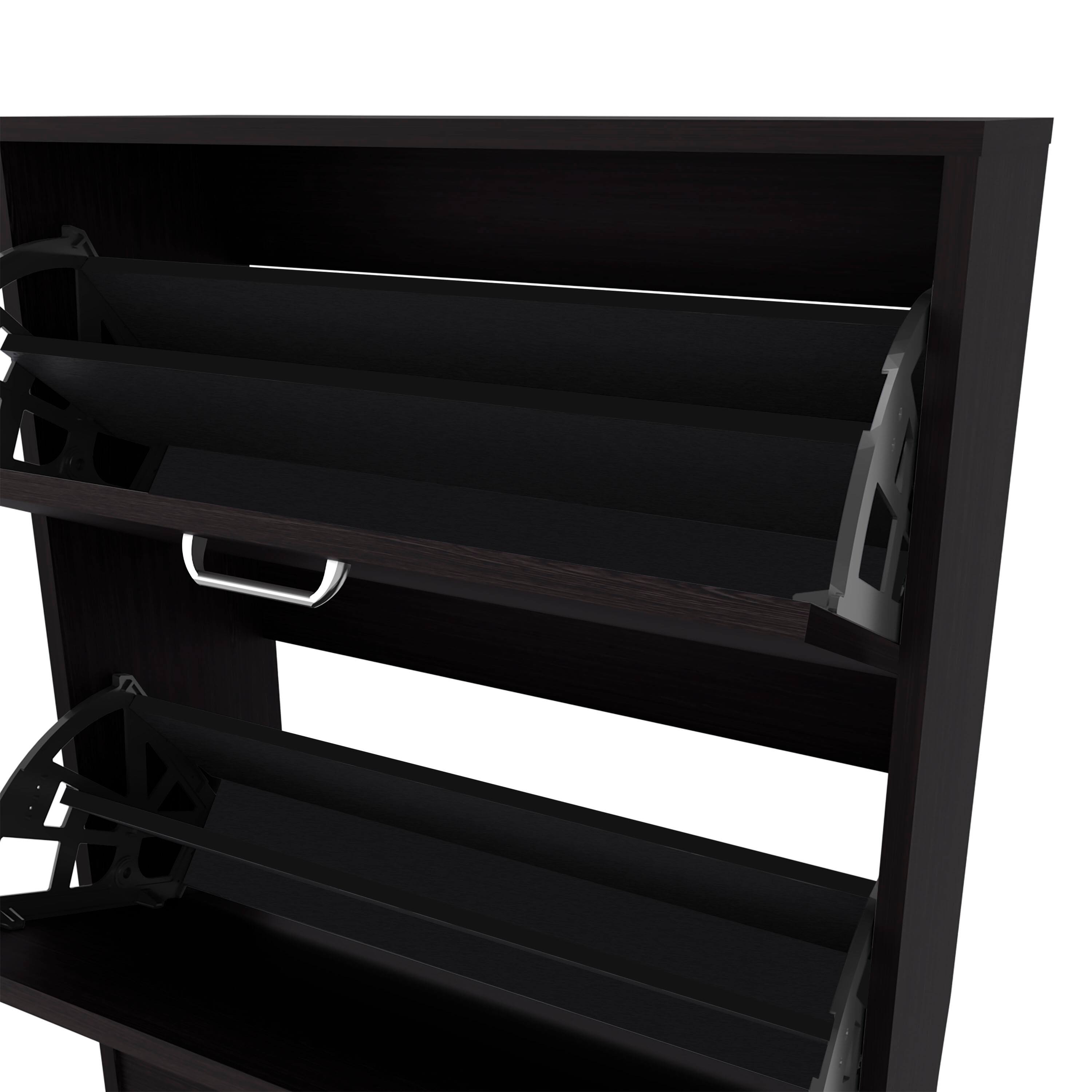 Alt View 2. TinyHomie - Ozzy Shoe Cabinet 2 Tilt-Out Doors Slim Design Internal Supports Modern Style Wenge - Wenge.
