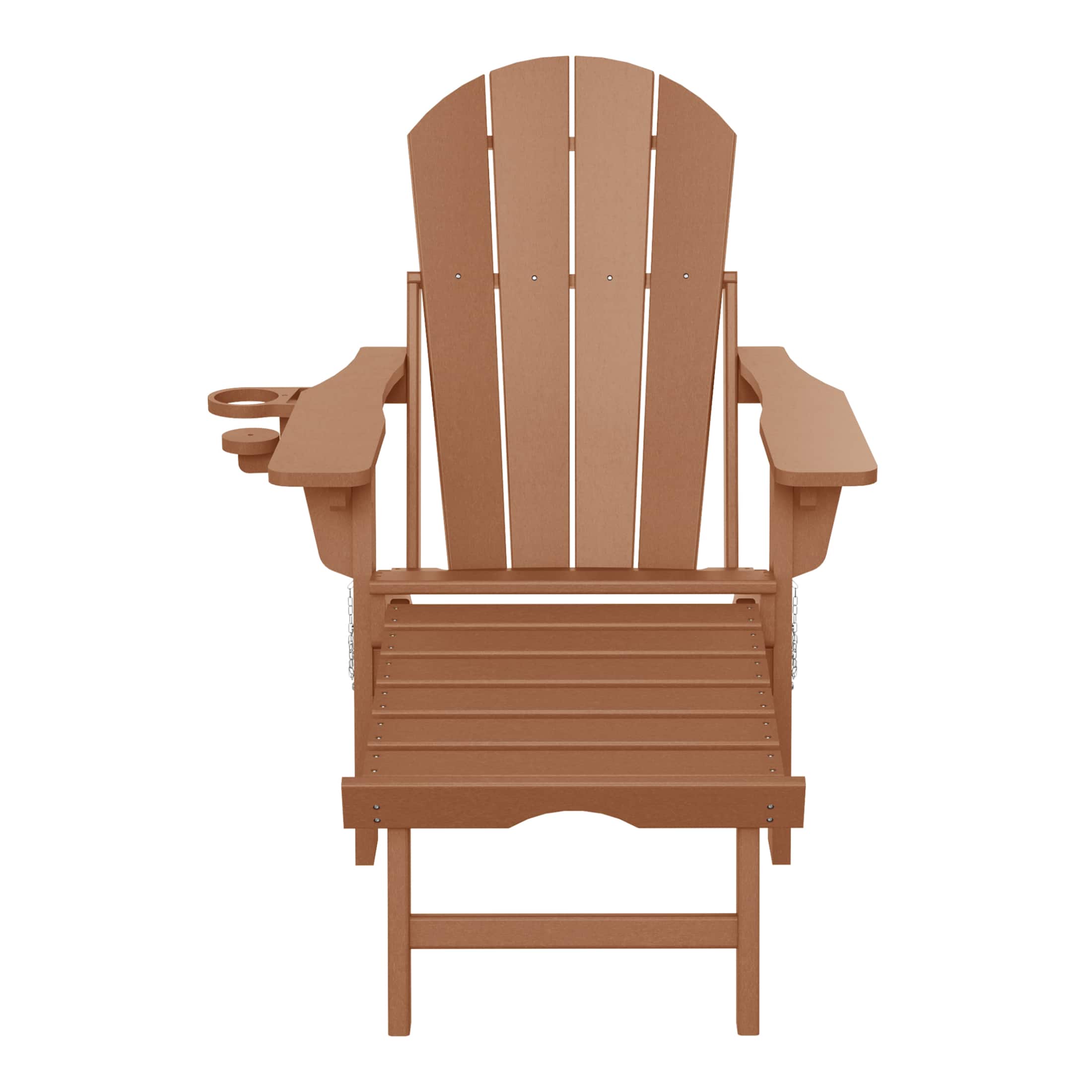 WestinTrends - Malibu Folding Adjustable Adirondack Chair with Retractable Ottoman and Cup Holder - Teak price history on PriceWatchPro