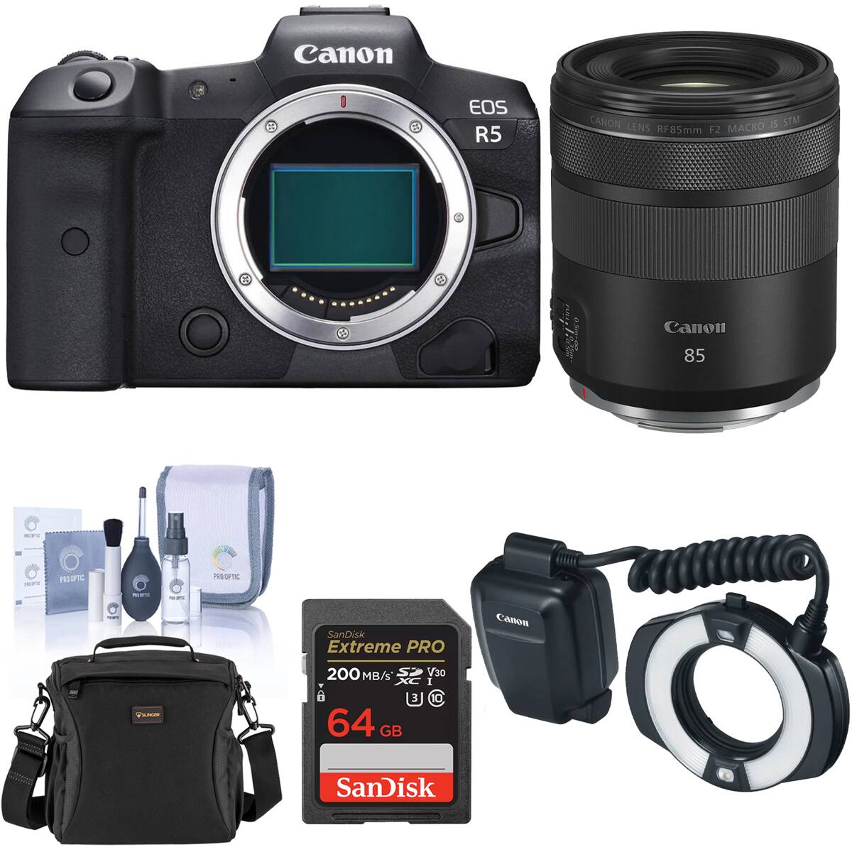 Canon EOS R5  
CANON LENS MACRO 15 STM RF85mm F2  
Canon 85  
reports  
PRO OPIC  
PRO OPTIC  
ars NEWS PANGER  
SanDisk Extreme PRO 200 MB/s S V30 XC I 8 3 10 64 GB  
Canon  
SanDisk