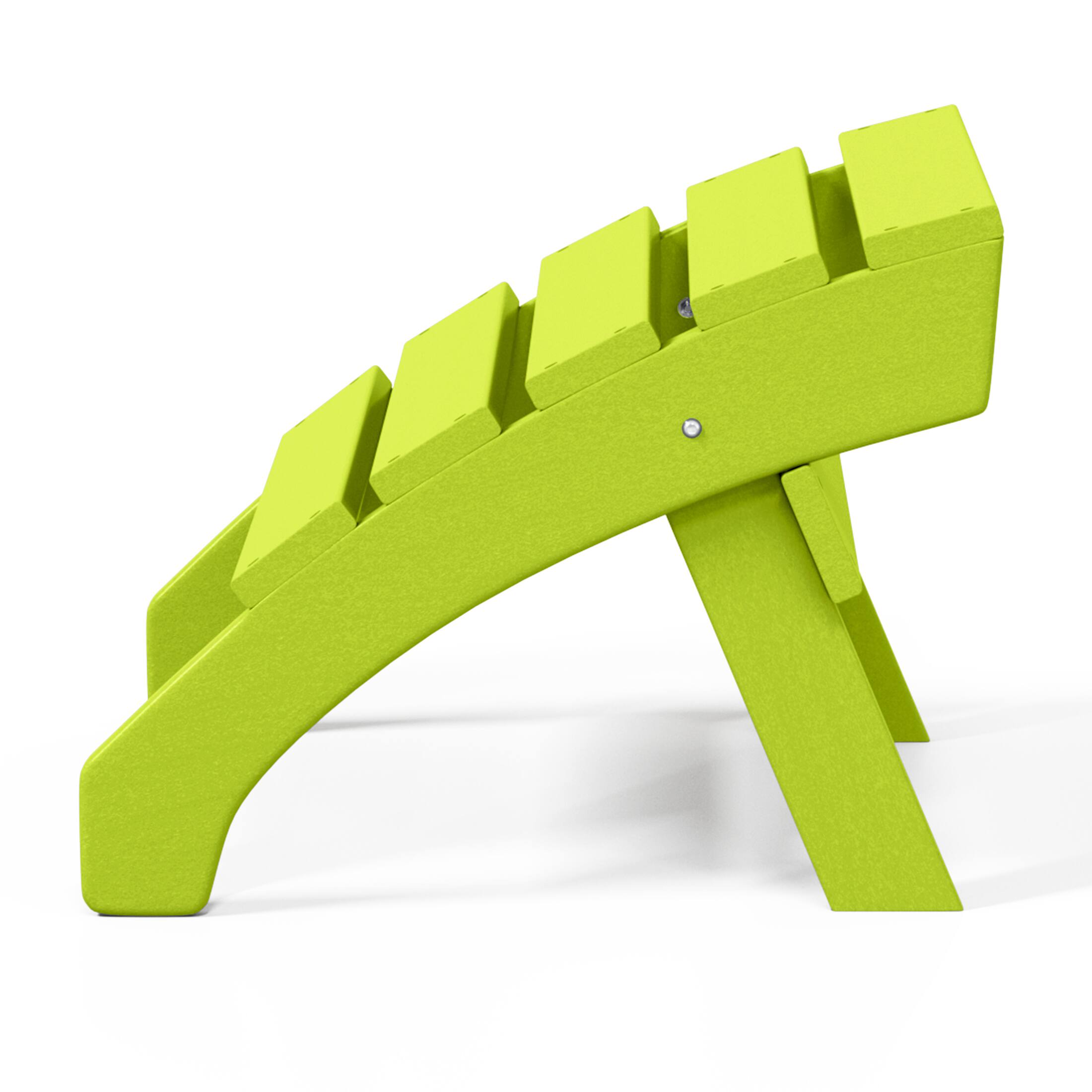 Alt View 4. WestinTrends - WestinTrends Dylan Outdoor Adirondack Chair With Ottoman And Side Table 5-Piece Set - Lime.