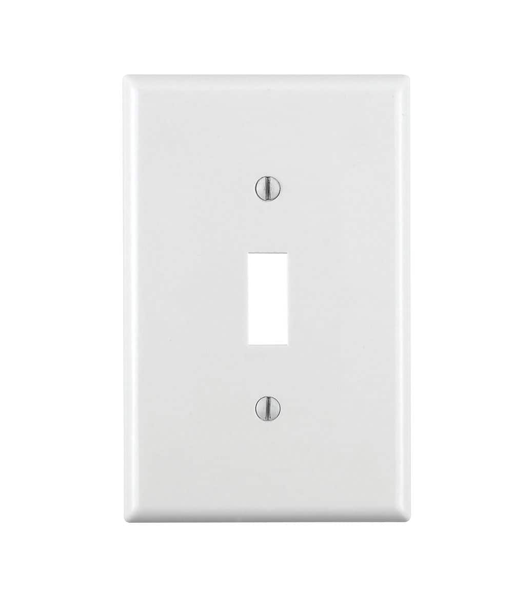 Leviton - 1 gang Thermoset Plastic Toggle Wall Plate 1 pk (Case of 20) - White