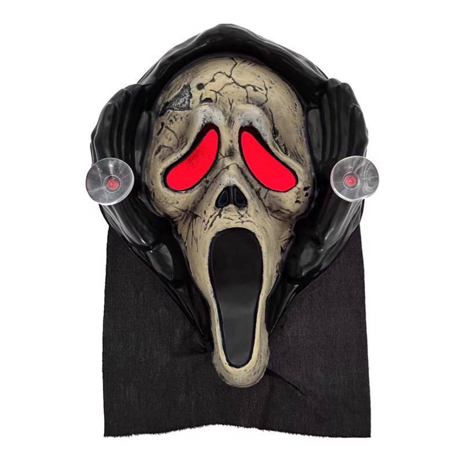 Angle. Fun World - Fun World 12 in. Ghost Face Halloween Decor - Black.