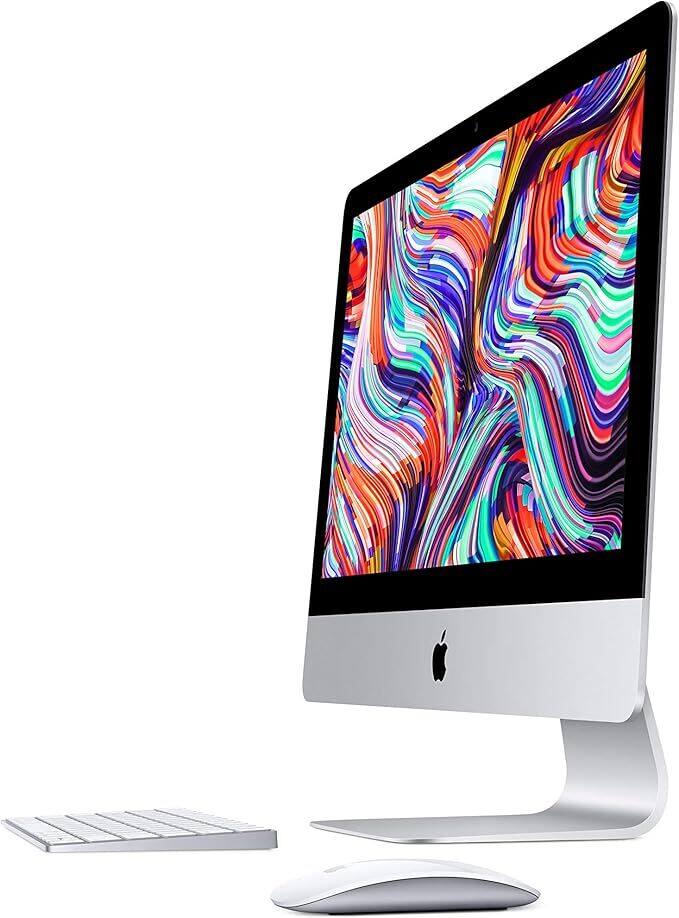 Angle. Apple - Apple 21.5" iMac with Retina 4K display with Intel Core i3 (3.6GHz), 8GB Memory, 256GB SSD - MHK23LL/A | Color: Silver - Silver.