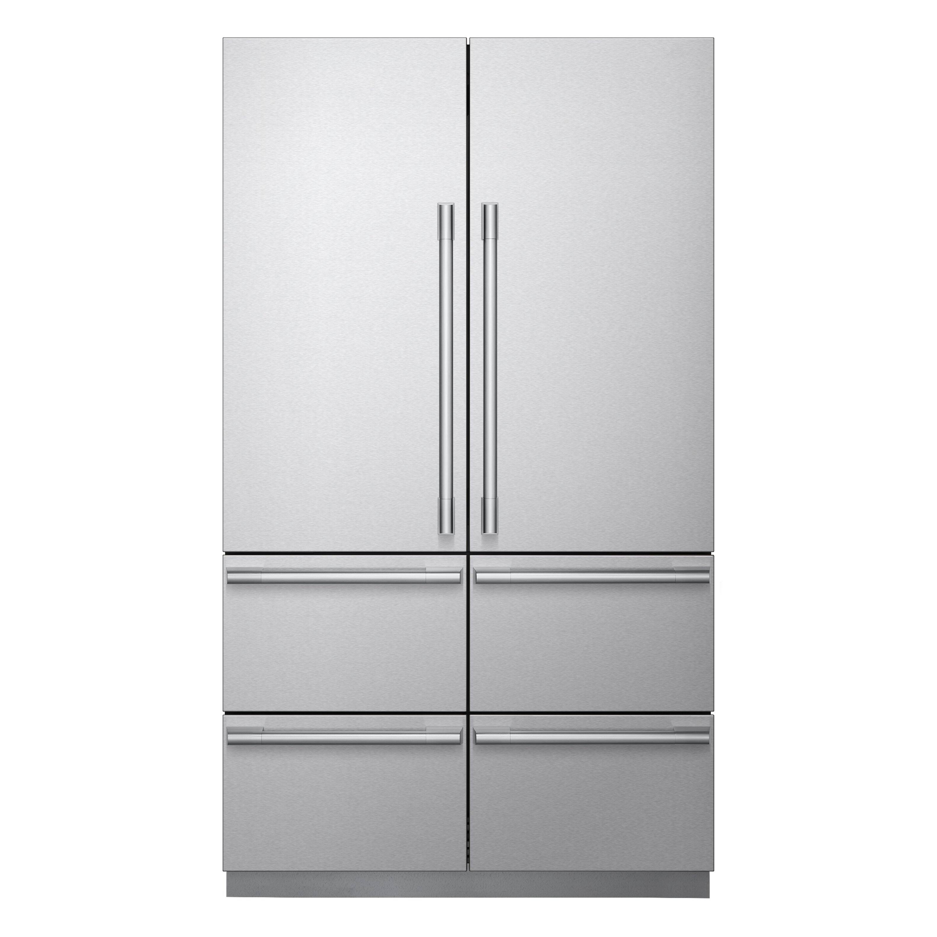 Front. SKS - 48-in Built-In French Door Refrigerator - Stainless Steel.