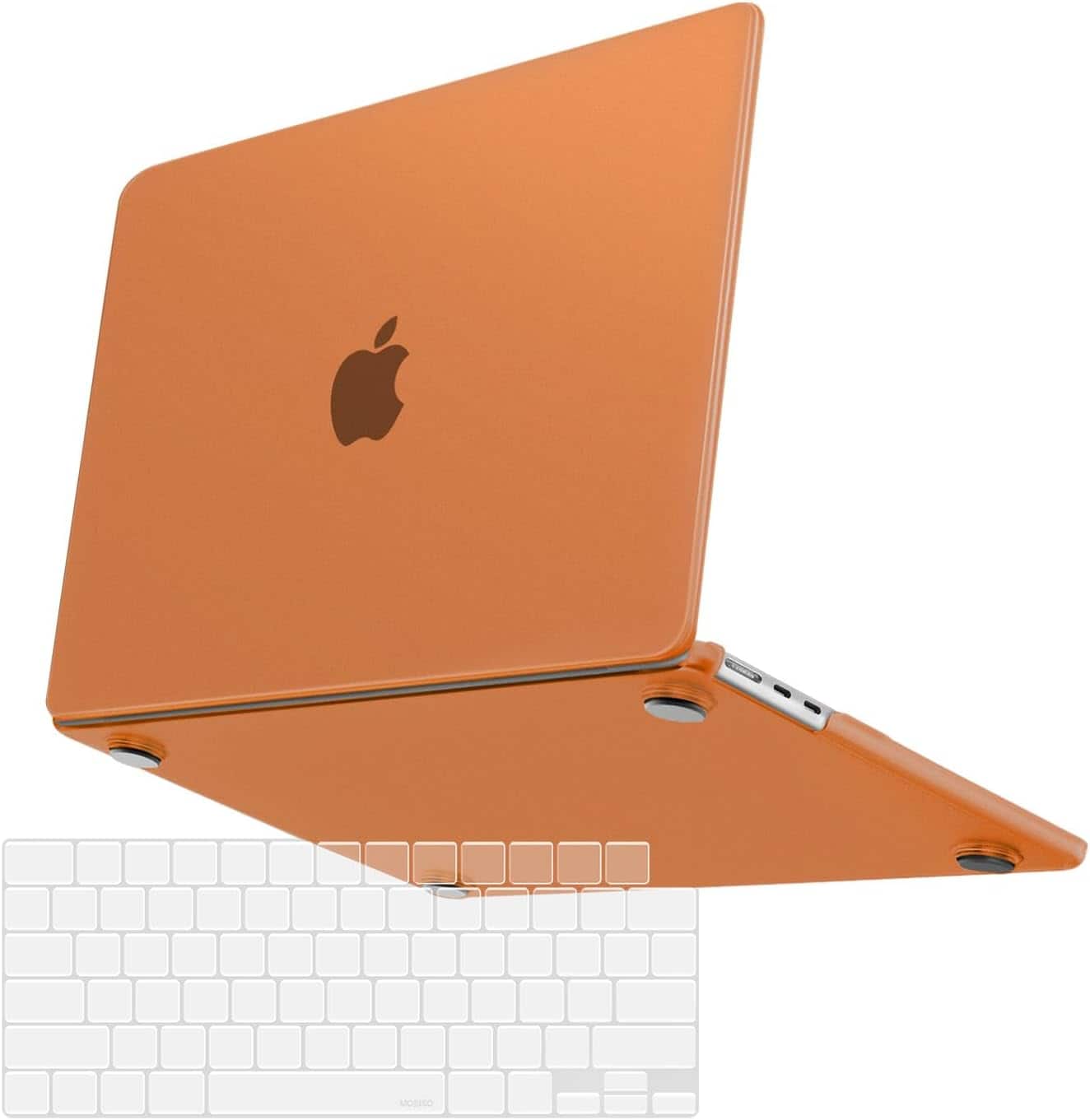 mosiso - Hard Case and Keyboard Cover for MacBook Air 15-inch A3448 A3241 A3114 A2941 - Cosmic Orange