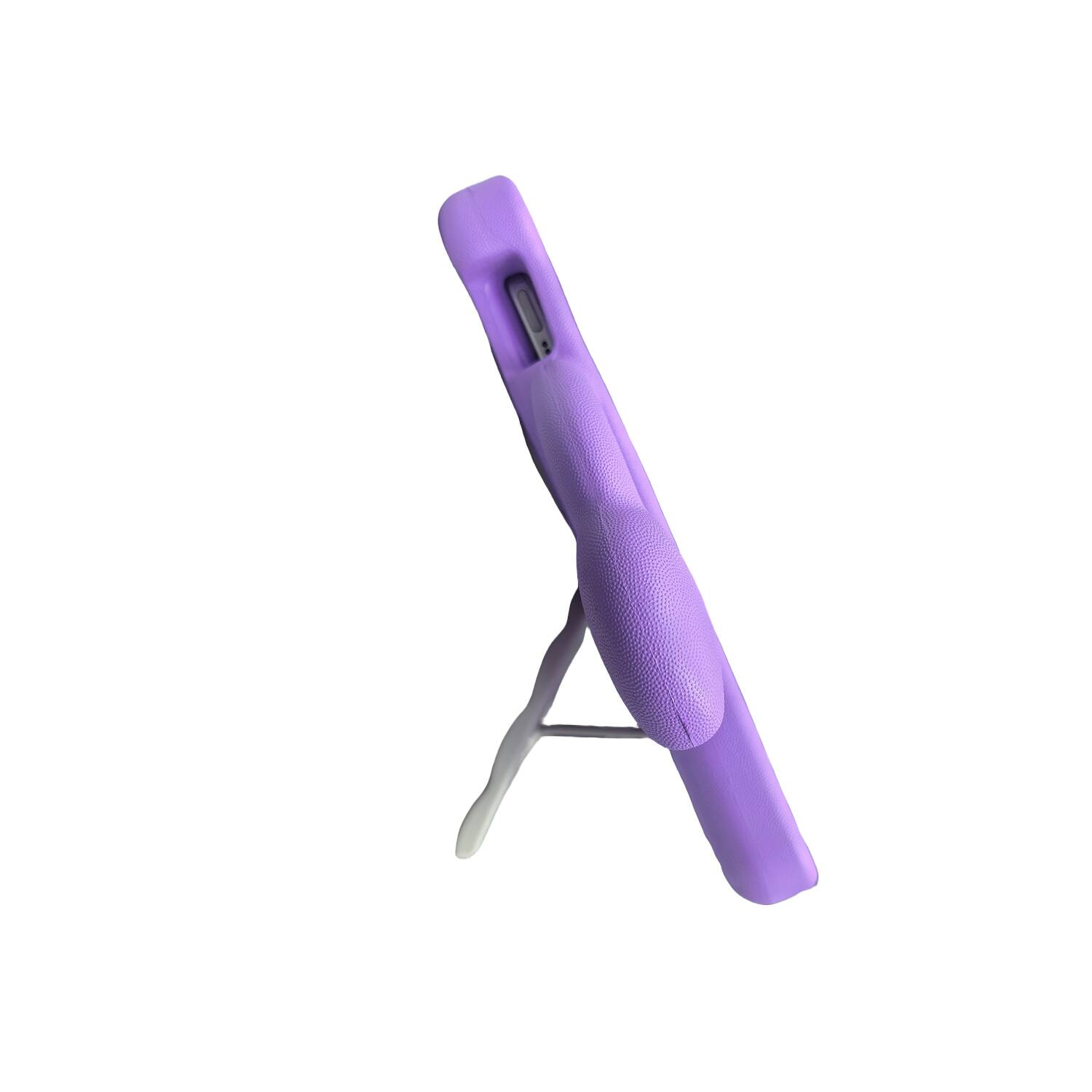 Left. Dteck - Shockproof Cartoon Case for Apple iPad (10th Generation) 10.9" 2022, Soft TPU Protective Cover with Integrated Stand - Lightpurple.