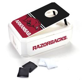 Indigo Falls - Arkansas Razorbacks 40-Can Cornhole Cooler - White