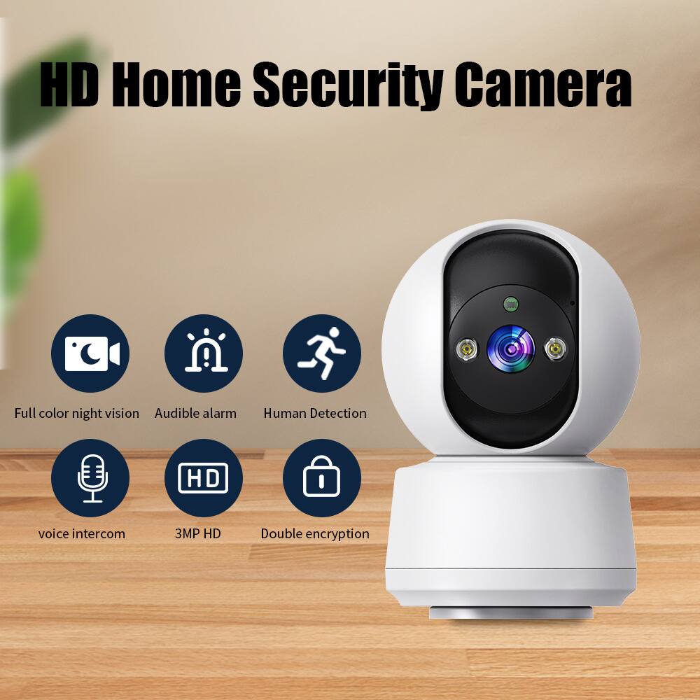 HD Home Security Camera

- Full color night vision
- Audible alarm
- Human Detection
- HD voice intercom
- 3MP HD
- Double encryption