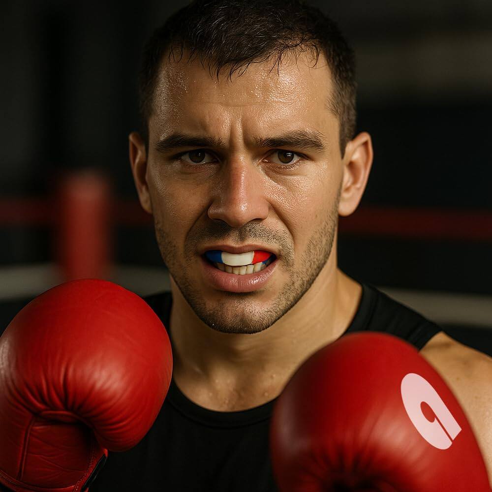 Alt View 6. Amber Sporting Goods - Custom Fit Boil & Bite Sports Mouthguard for Boxing & MMA, Easy Mold, Adjustable, Case Included, USA - Usa.