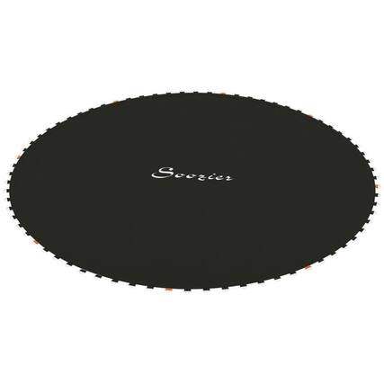Front. Resenkos - Replacement Bounce Mat for 12-Ft Trampolines with V-Hooks - Orange - Black.
