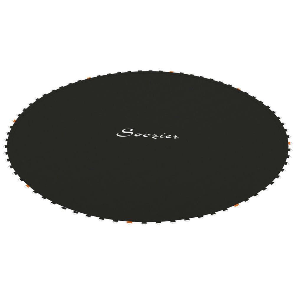 Front. Resenkos - Replacement Bounce Mat for 12-Ft Trampolines with V-Hooks - Orange - Black.