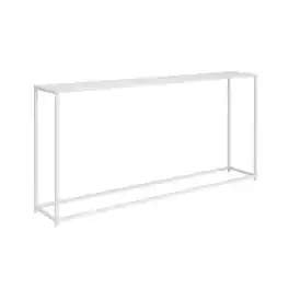 Manhattan Lane - Eme 56 Inch Console Table, Rectangular Top, Metal Frame - White