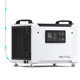 Moiswell - 70 Pints Energy Star Certified Commercial Dehumidifier with Pump for Crawlspace - White & Black