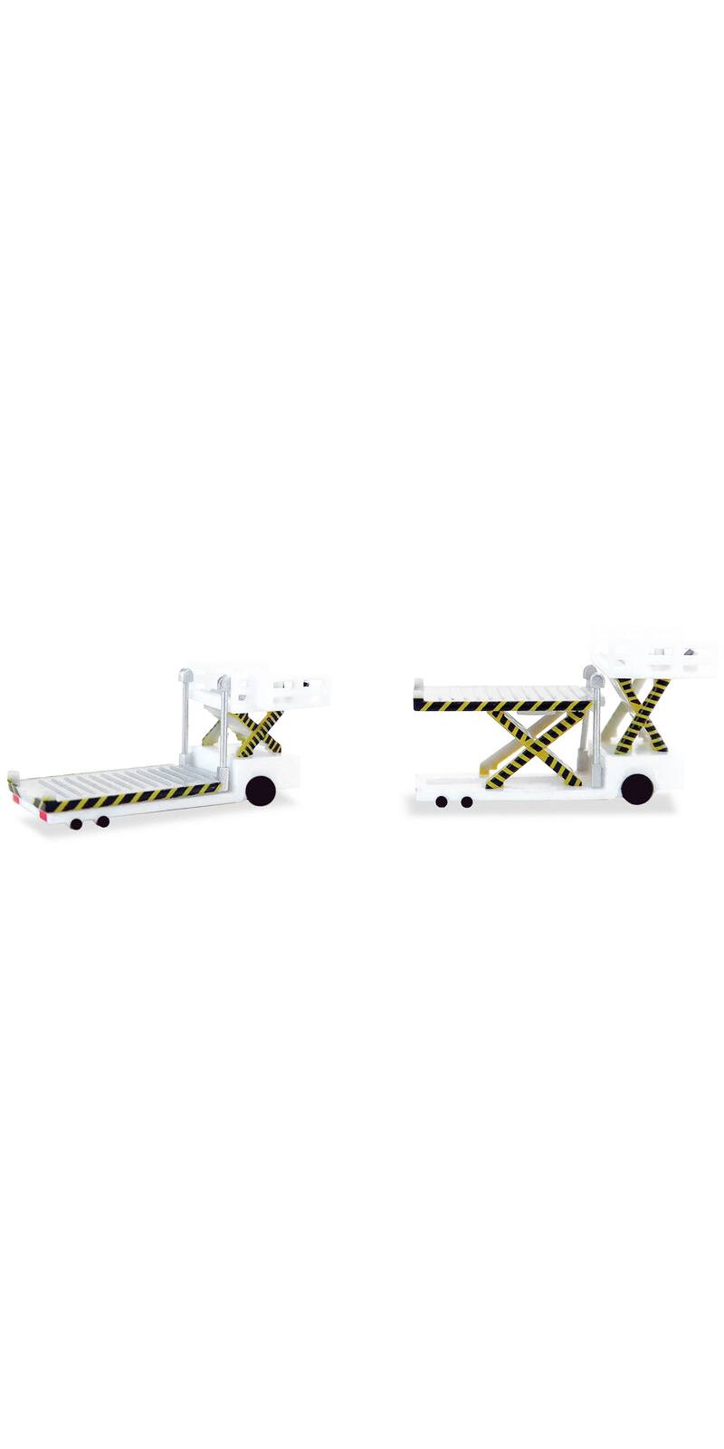 Alt View 2. Herpa - Container Loader 2 Vehicle Set White 1/500 Diecast Model by Herpa.