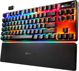 SteelSeries - Apex Pro TKL Gen 3 Wireless Mechanical OmniPoint Adjustable HyperMagnetic Gaming Keyboard with Rapid Tap - Black