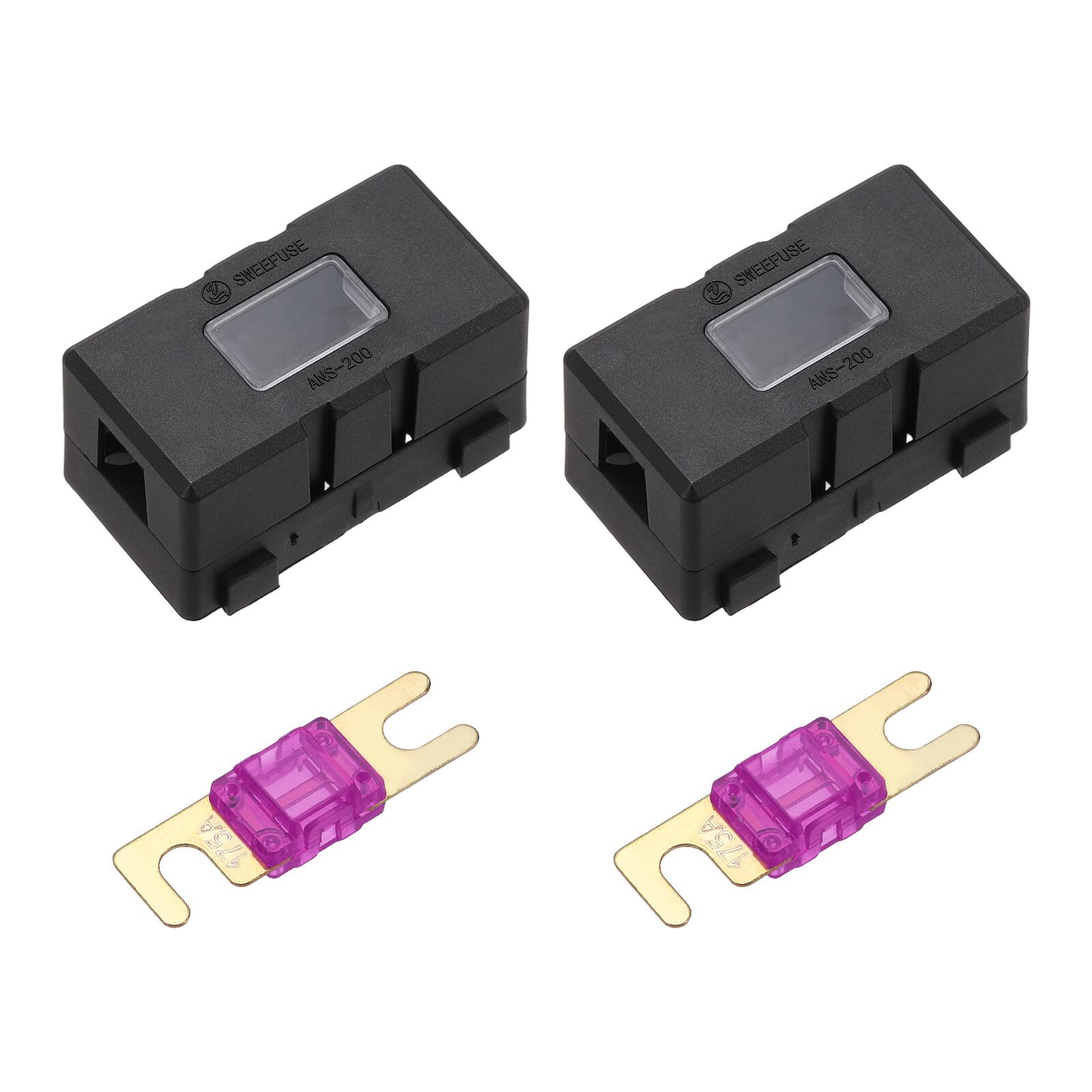 Unique Bargains - 2pcs 200A 125V ANL Fuse Holder Kit, 175A Fuse Inline Block Box for Automotive Marine Audio Video System - Purple price history on PriceWatchPro