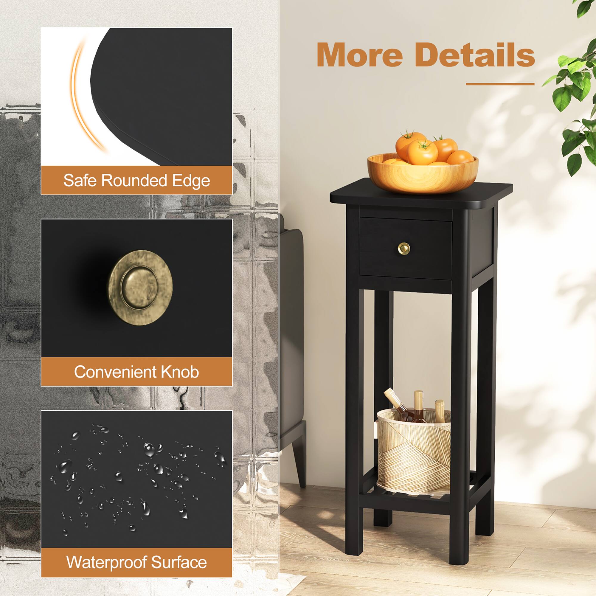 More Details

- Safe Rounded Edge
- Convenient Knob
- Waterproof Surface