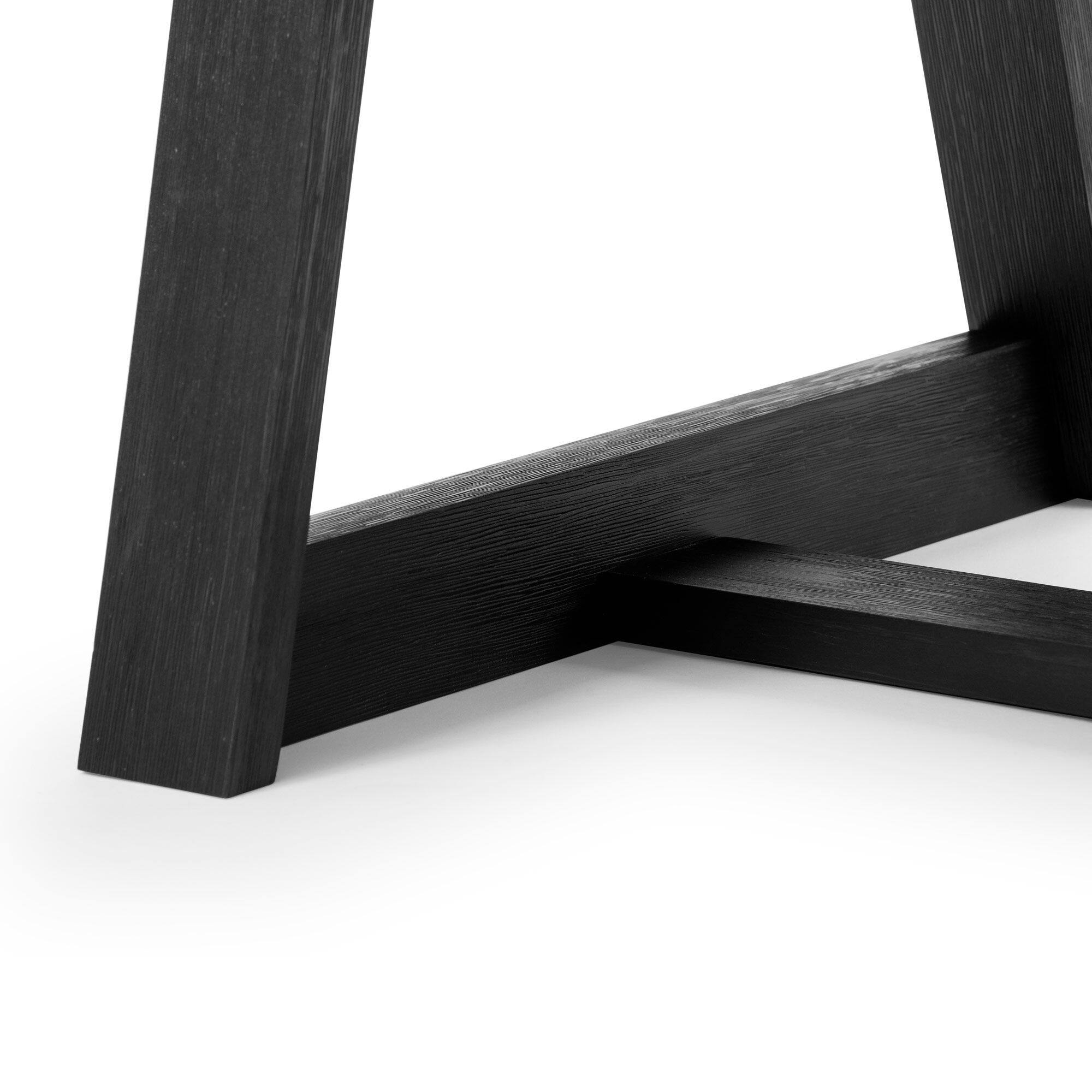 Alt View 5. Plank+Beam - Classic Rectangular Coffee Table (40in x 20in / 1020mm x 510mm), Black Wirebrush - Black Wirebrush.