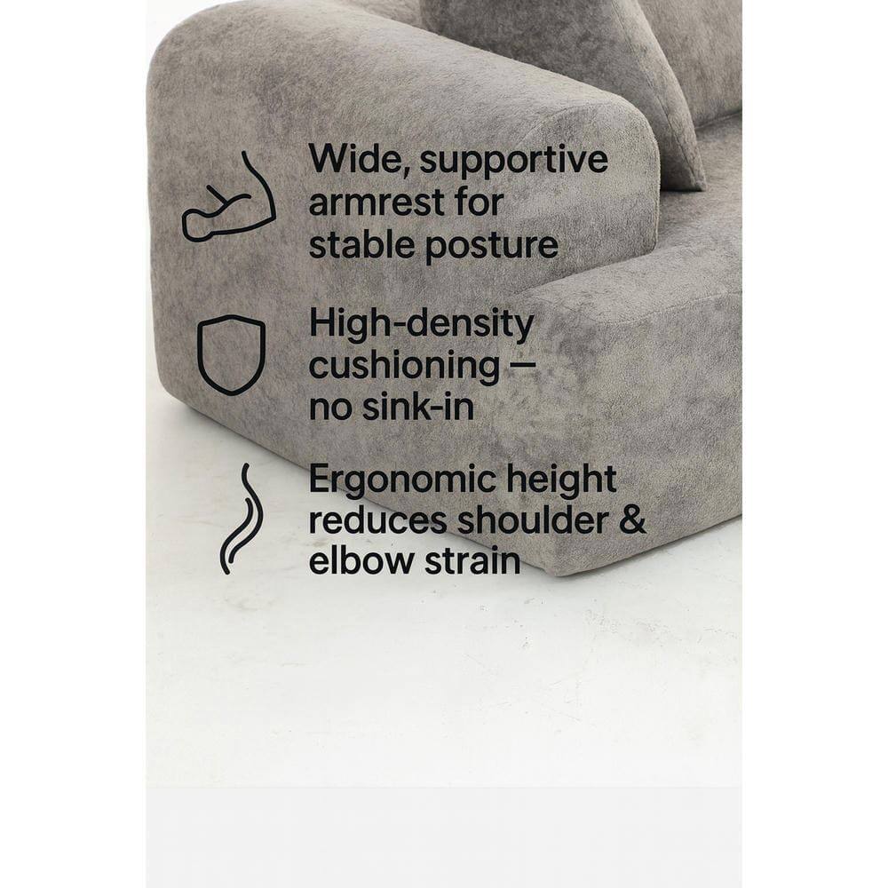 - Wide, supportive armrest for stable posture
- High-density cushioning — no sink-in
- Ergonomic height reduces shoulder & elbow strain