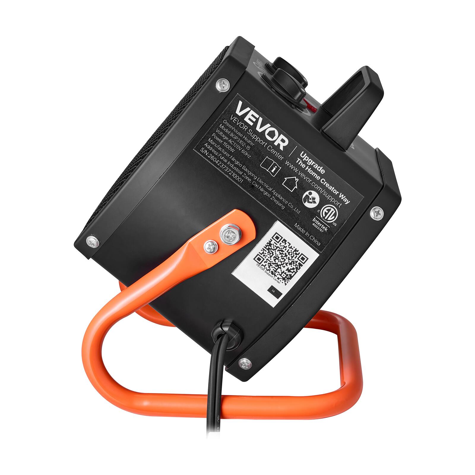 Model: BGP3102  
VEVOR  
Power: 3152W  
Heater Support: 15  
S/N: 260423737  
60Hz  
Upgrade The Home  
www.vevor.com/support  
VEVOR Support Center  
Ningbo Baogong Electrical Appliance Co., Ltd.  
Made in China