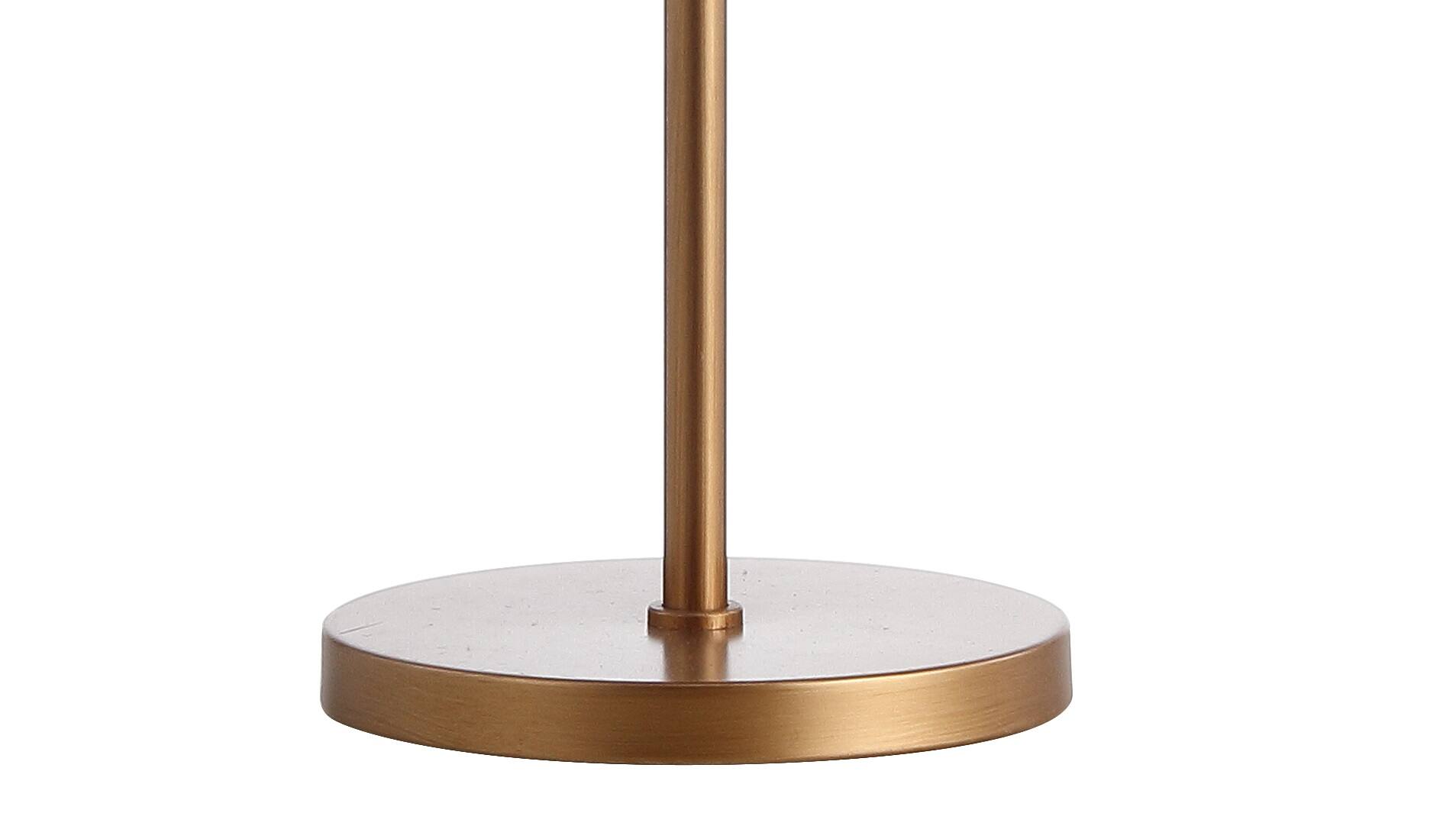 Alt View 4. Jonathan Y - Coco 27.5" Fringed/Metal LED Table Lamp, Gold/White - Gold.
