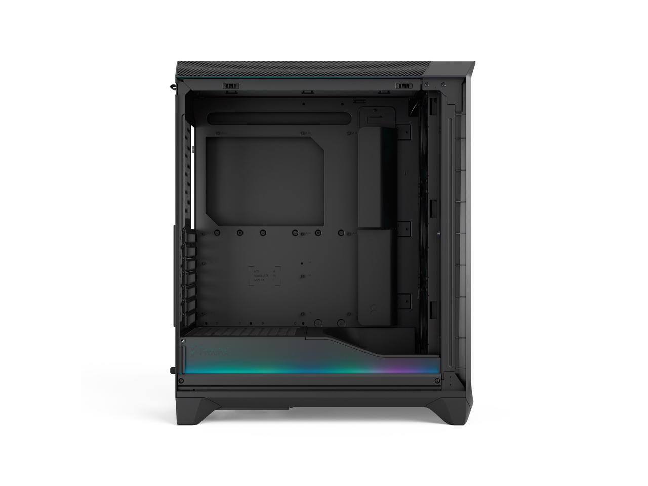Alt View 8. Fractal Design - Fractal Design Meshify 3 Ambience Pro RGB ATX mATX Mid Tower PC Case - Black Chassis with Light Tinted TG Side Panel - Black.